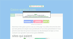 Desktop Screenshot of gains-gratuit.com
