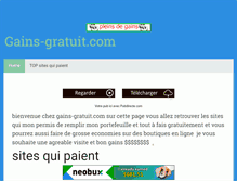 Tablet Screenshot of gains-gratuit.com